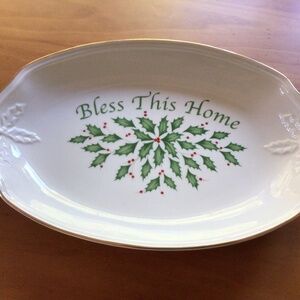 Lenox Holiday Bless This Home tray / dish